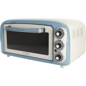 Ariete Vintage 97905 Mini Oven, 18 Litre Capacity, 1380 Watts, 3 Cooking Positions, Aluminium Baking Tray, 60 Minute Timer, Blue