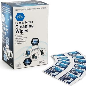 MEDPRIDE 200 Premoistened Lens & Screen Wipes