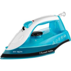 Russell Hobbs My Iron Steam Iron, Ceramic Soleplate, 260 ml Water Tank, Self-Clean Function and Two Metre Power Cable, 1800 W, Blue and White, 25580