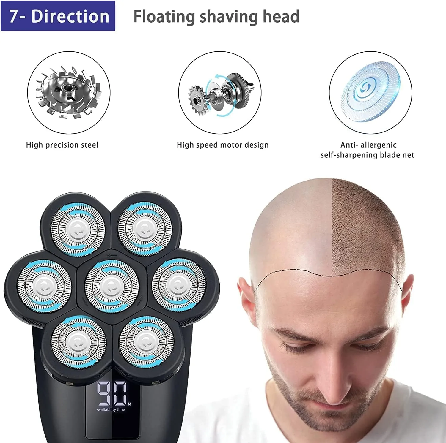 Electric Shaver, Bald Head Shaver