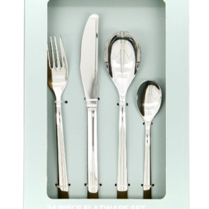 24 Pieces Flatware Set, Silver