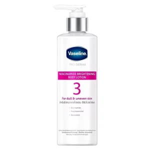 Vaseline Pro Derma Brightening With Niacinamide Body Lotion, 3 for Dull & Uneven skin with Niacinamide, Hexylresorcinol and Vitamin C, 95ML