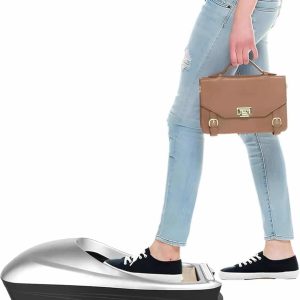 Automatic Shoe Cover Dispenser Machine, for Home, Lab, Office, Hotel, Exhibition, Factory to Protect the Floor, with 1 Roll Overshoe Film Silver Kit