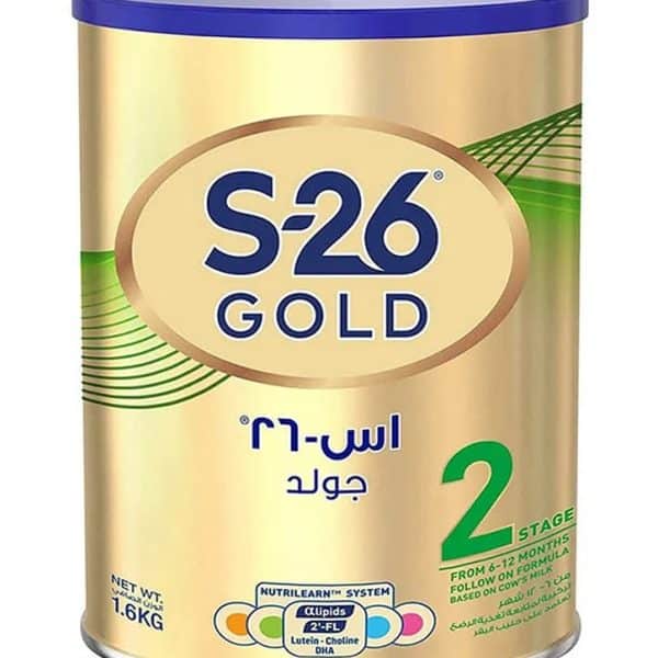 Wyeth S-26 Gold Follow-On Formula, Stage 2 for 6-12 Months - Cow's Milk-Based Nutrition Powder, 1.6kg  6 to 12 Months, Follow on formula based on cow's milk