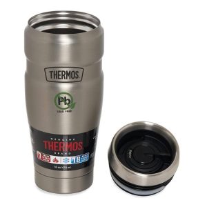 Thermos Vacuum Insulated Steel Tumbler, Dark Grey - 470ml