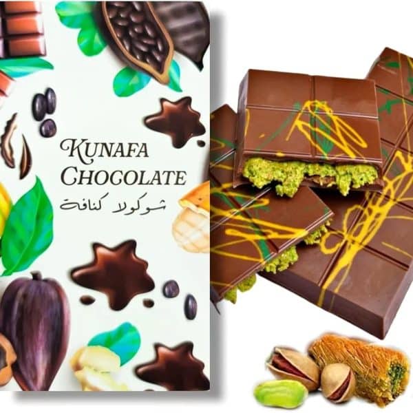 Dubai Chocolate Kunafa Pistachio Belgian Chocolate, 180g