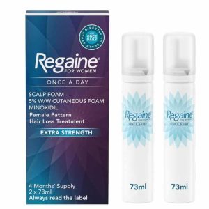 Regaine for Women 5% Minoxidil Extra Strength Scalp Foam for Hair Regrowth (2x 73ml), Scientifically Proven to Help Stop and Reverse Hereditary Female Hair Loss, Revitalise Hair Follicles