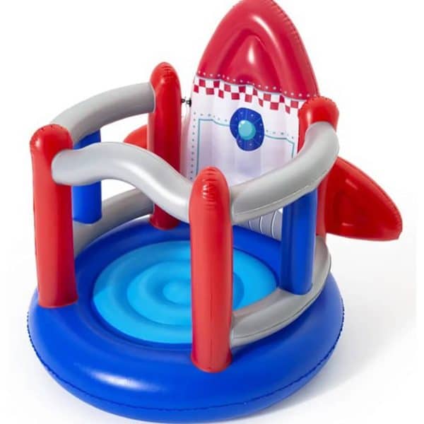 Bestway Up In & Over Rocket Bouncer, Safe Inflatable Play Center for Ages 3-6, 155x142x145cm Kids Bouncy Rocket