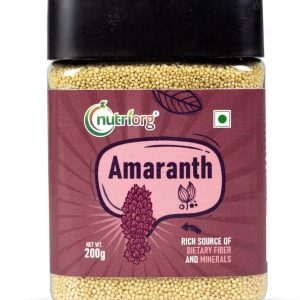 Nutriorg Amaranth (Rajgira) Seeds 200g | Rich in Fiber and Protein | NO Cholesterol and Gluten Free