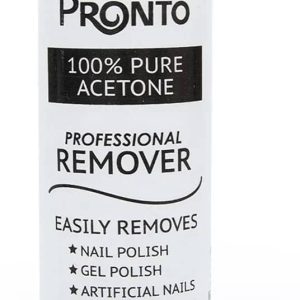 Pronto 100% Pure Acetone - Quick, Professional Nail Polish Remover - For Natural, Gel, Acrylic, Sculptured Nails (16 Ounces) 16oz