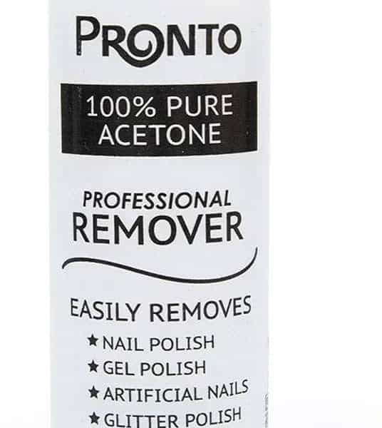 Pronto 100% Pure Acetone - Quick, Professional Nail Polish Remover - For Natural, Gel, Acrylic, Sculptured Nails (16 Ounces) 16oz