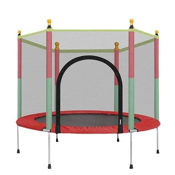 Trampoline with Enclosure and Mesh Wall - 4.5 Ft. 3 Years+, Product Dimensions 140 x 137 cm, durable, mesh wall, zipper window
