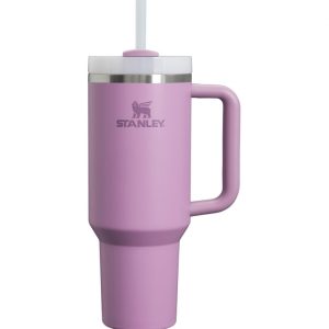 Stanley 40oz Quencher H2.0 Tumbler – Lilac, Recycled Stainless Steel, Leak-Resistant Lid, Reusable Straw