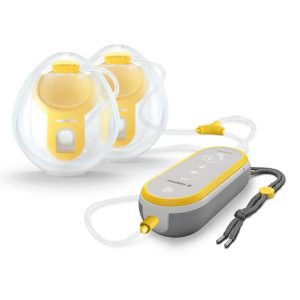 Medela Freestyle Double Electric Wearable Breast Pump, Ultra-Lightweight, Portable Hands-Free Built-in Rechargeable Battery (2 hrs) with App connectivity - 150mL