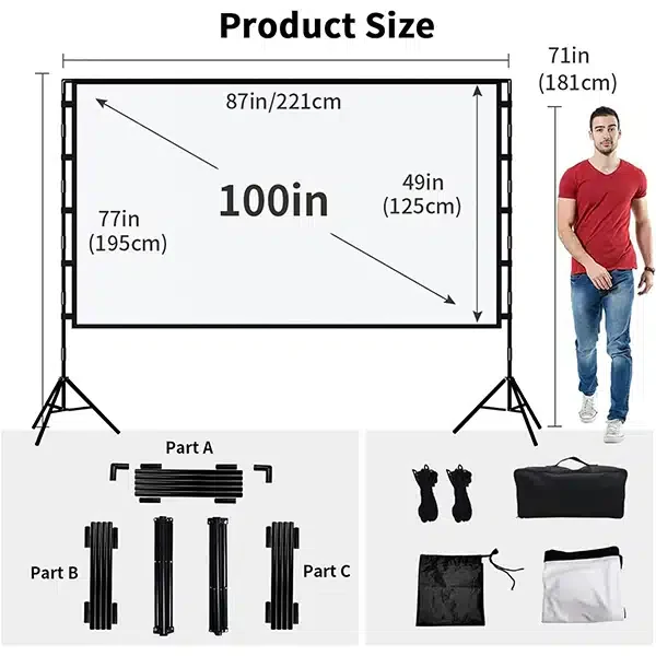 Projector Screen with Stand - Image 4