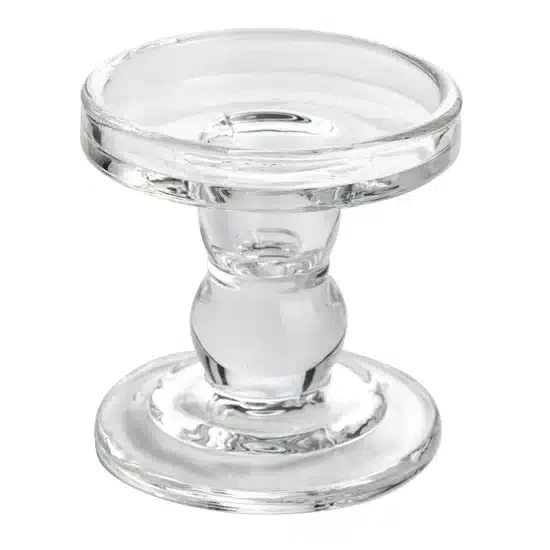 Glass Candle holder - transparent
