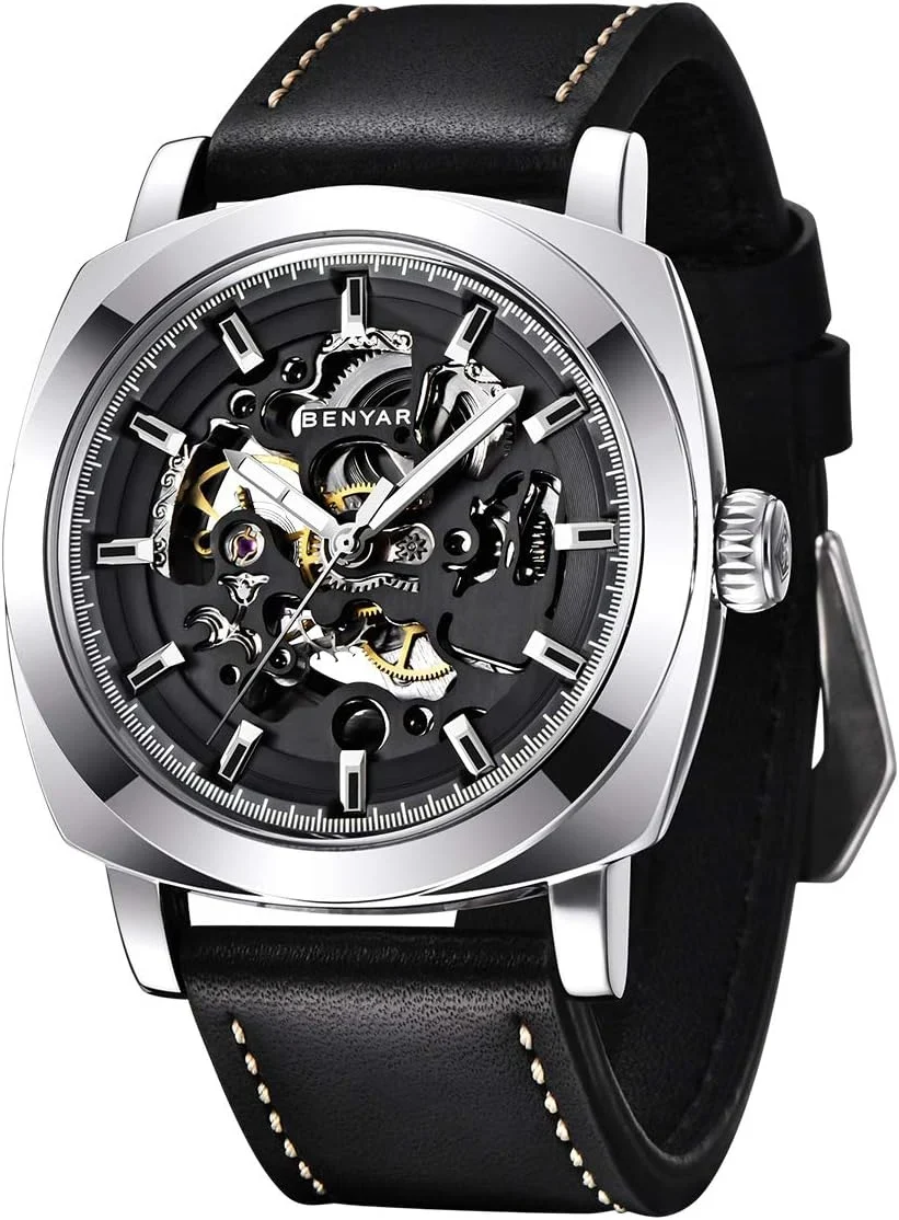 BENYAR Skeleton Automatic Watch (for Men)