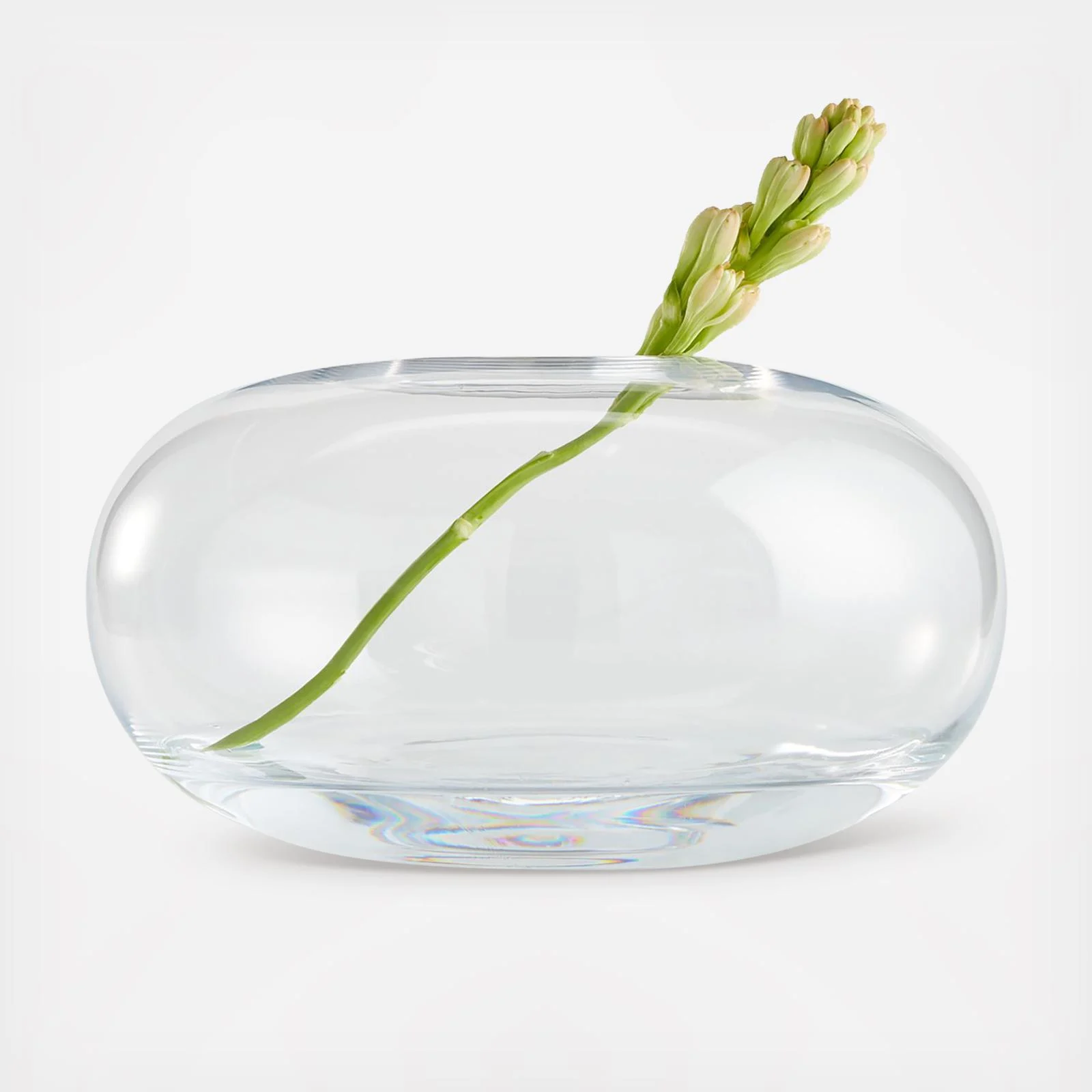 Laurel Clear Low Round Glass Vase 7