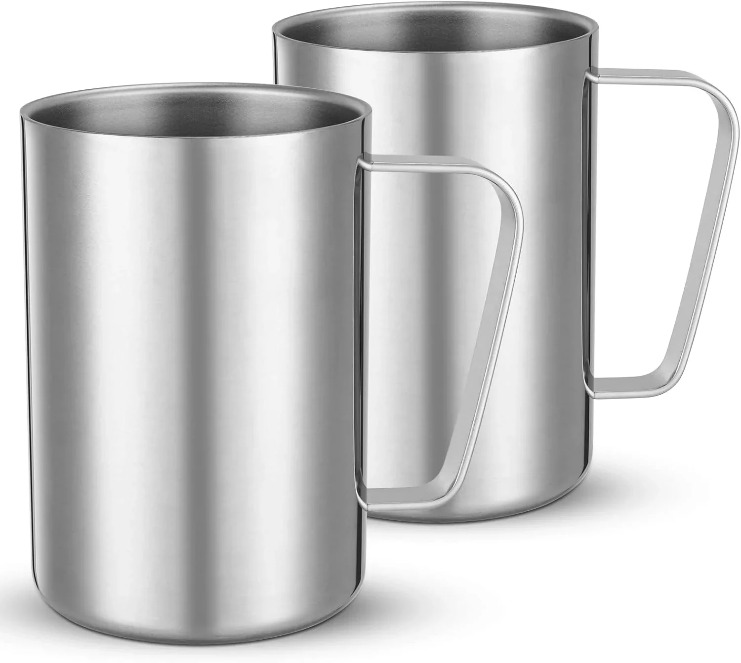 2 Pcs 16.9oz/500ml Stainless Steel Mug