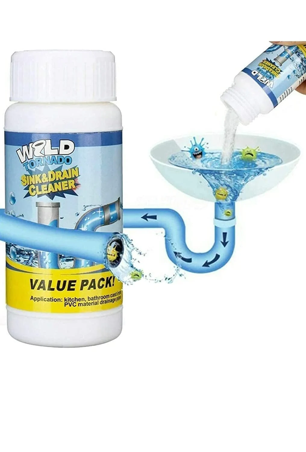 Kitchen Drain Unblocker, Tub, Sink & Unblocker,Powerful Cleaning Fluid