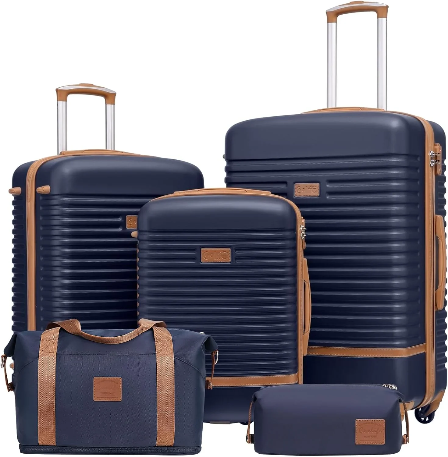 COOLIFE Hard Shell Cabin Suitcase Trolley