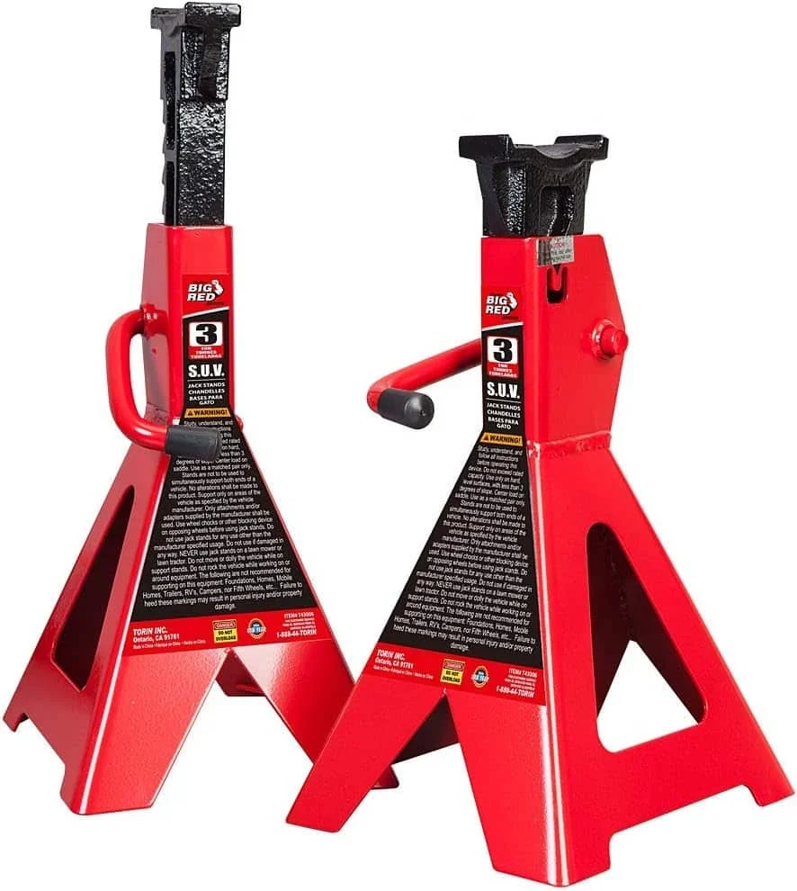 Big Red T43006 Torin Steel Jack Stands (Fits: Suvs And Extended Height Trucks): 3 Ton (6