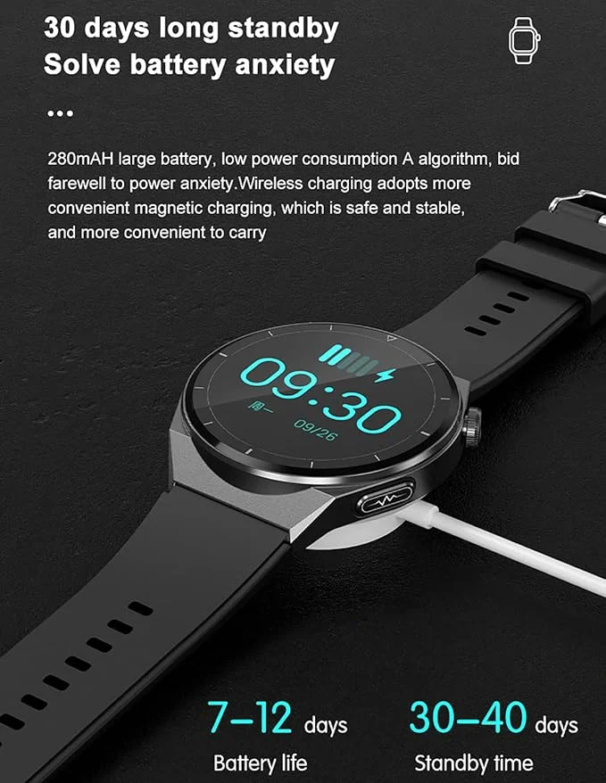 wgzixezn Non-invasive Blood Glucose Sugar Smart Watch - Image 3