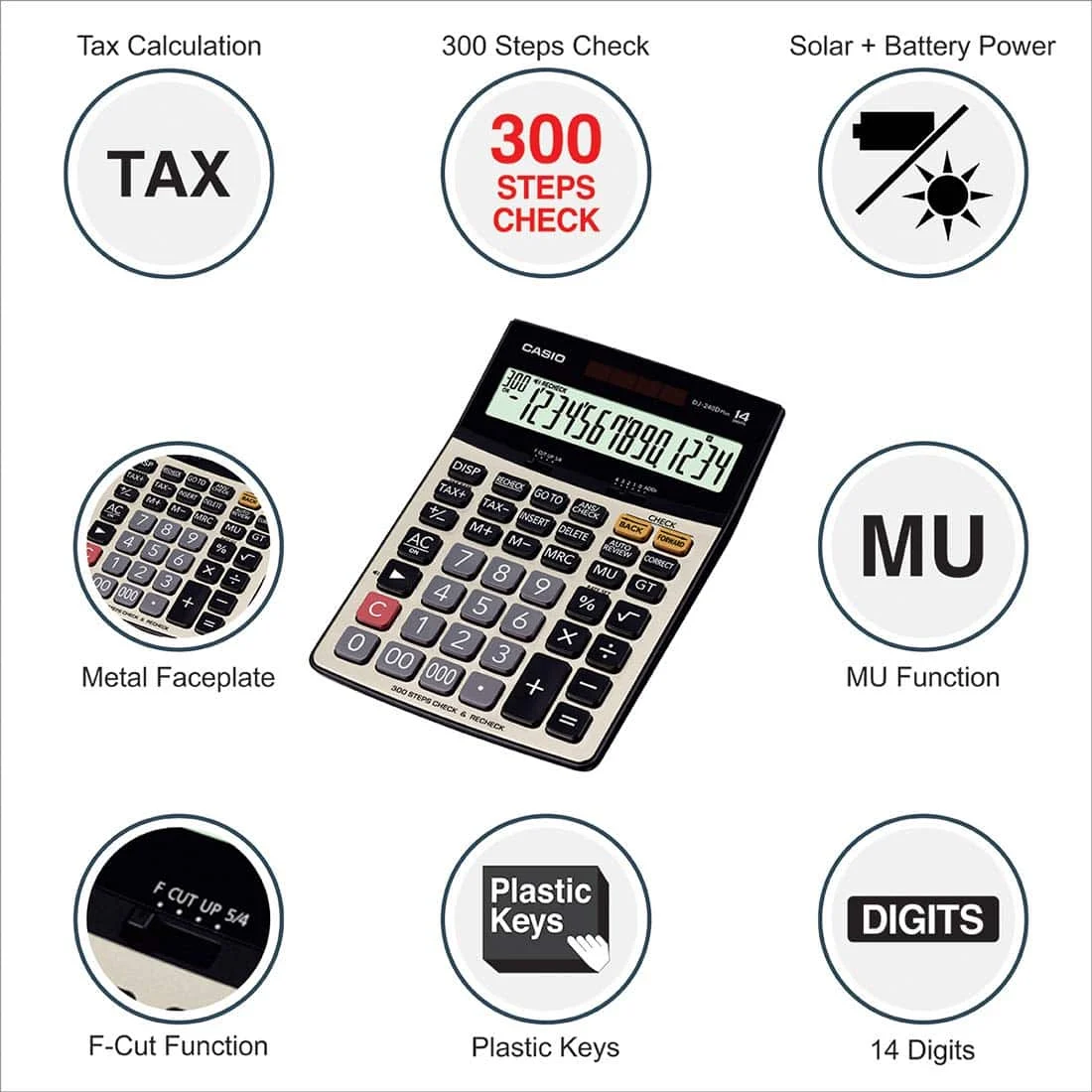 Casio DJ-240DPLUS Desktop Calculator - Image 5