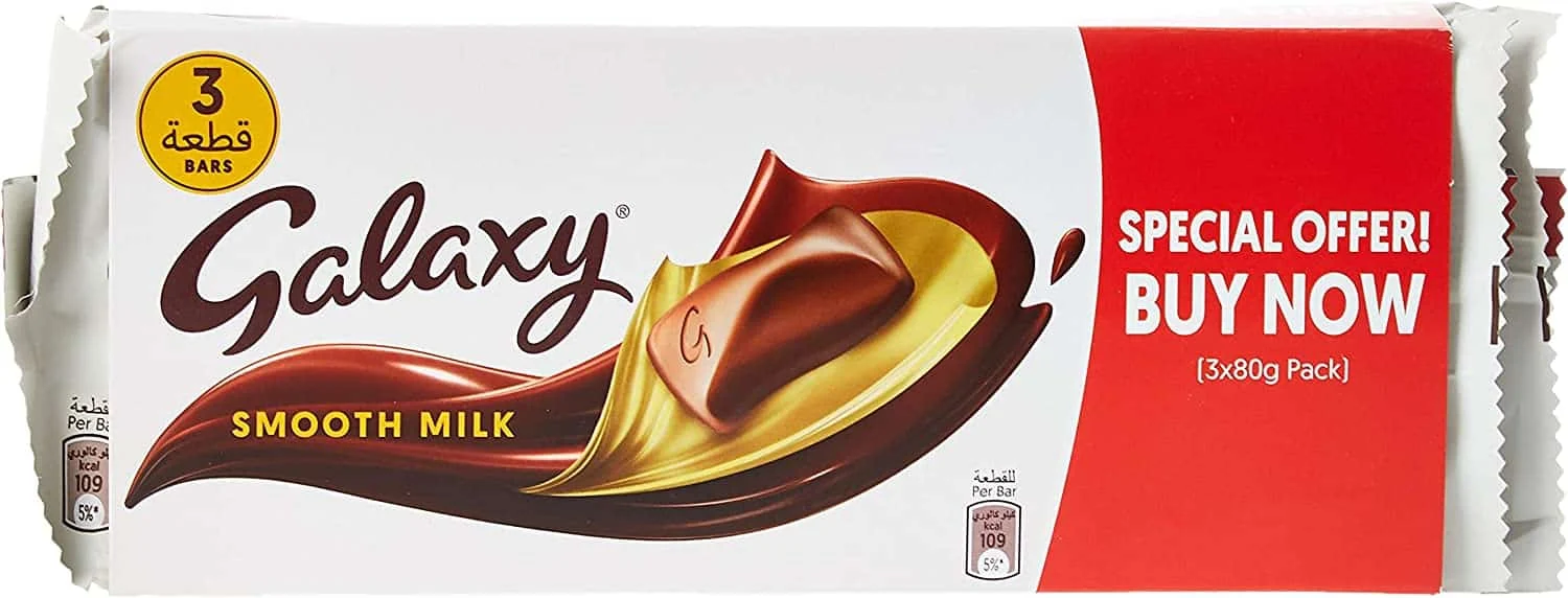 Galaxy Smooth Milk Bar 80 g (Pack of 3)