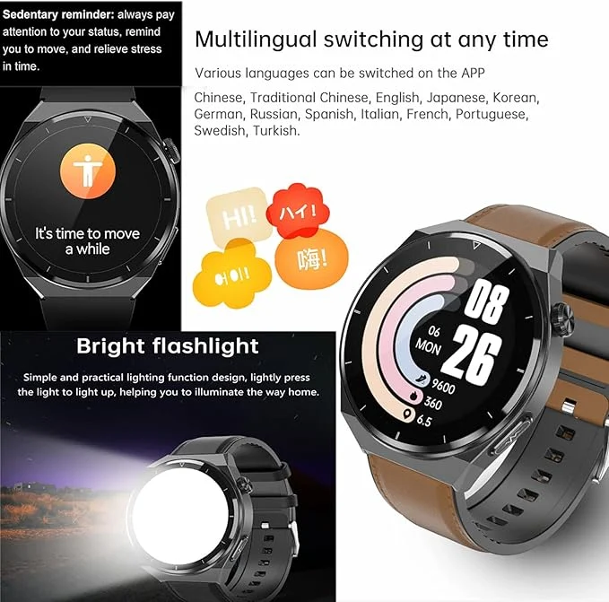 wgzixezn Non-invasive Blood Glucose Sugar Smart Watch - Image 2