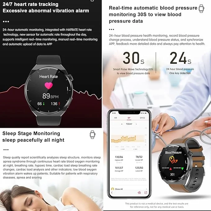 wgzixezn Non-invasive Blood Glucose Sugar Smart Watch - Image 5