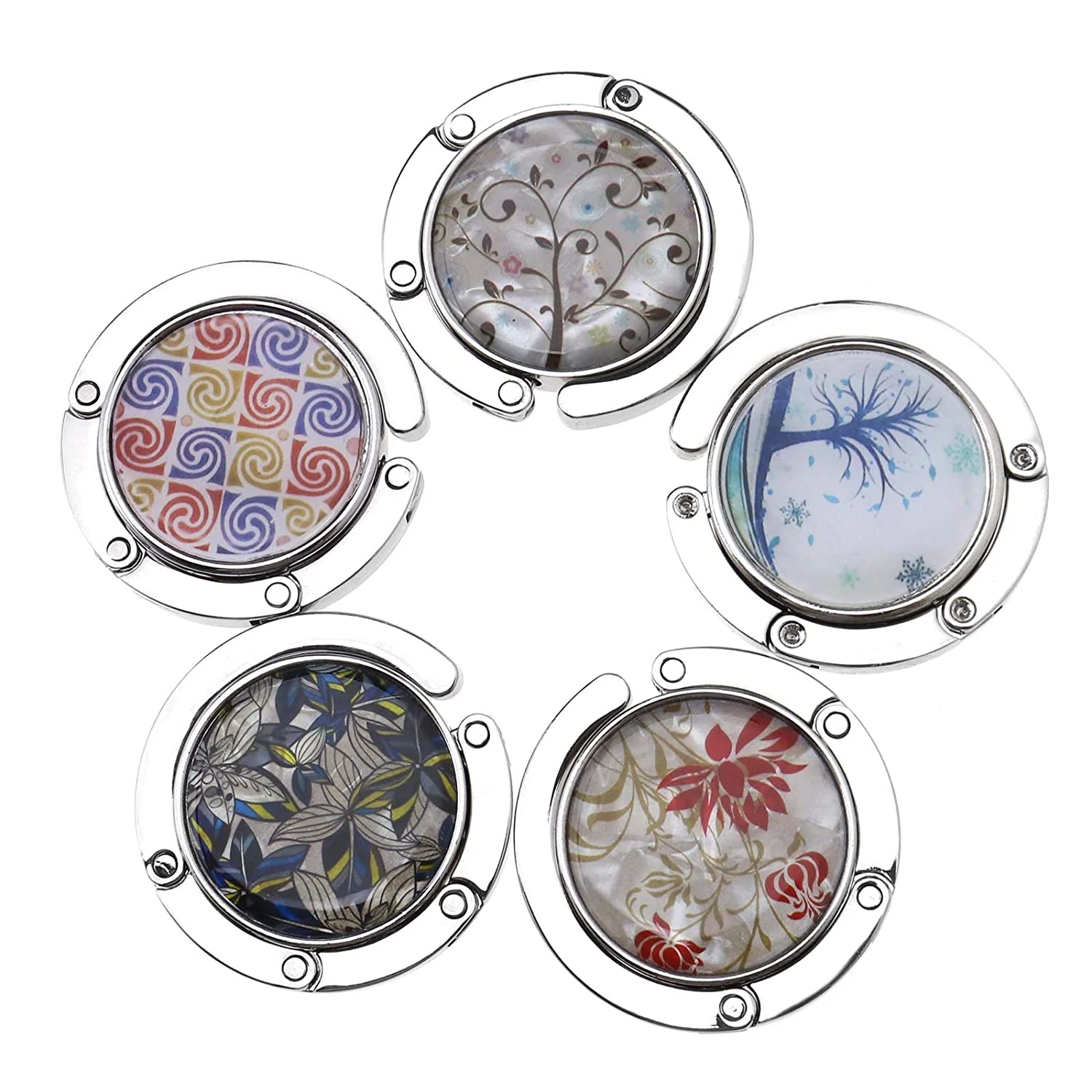 Creative-Idea Foldable Handbag Holder 5 Pcs Round