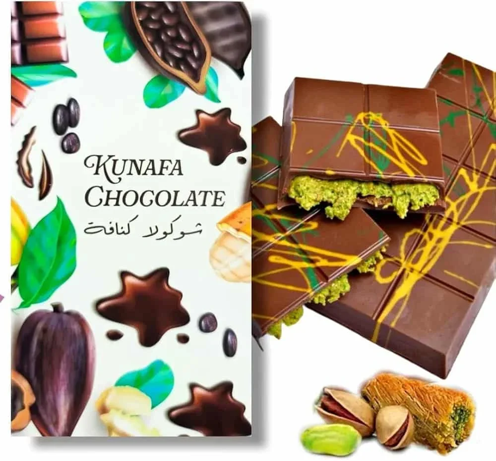 Dubai Chocolate Kunafa Pistachio Belgian Chocolate