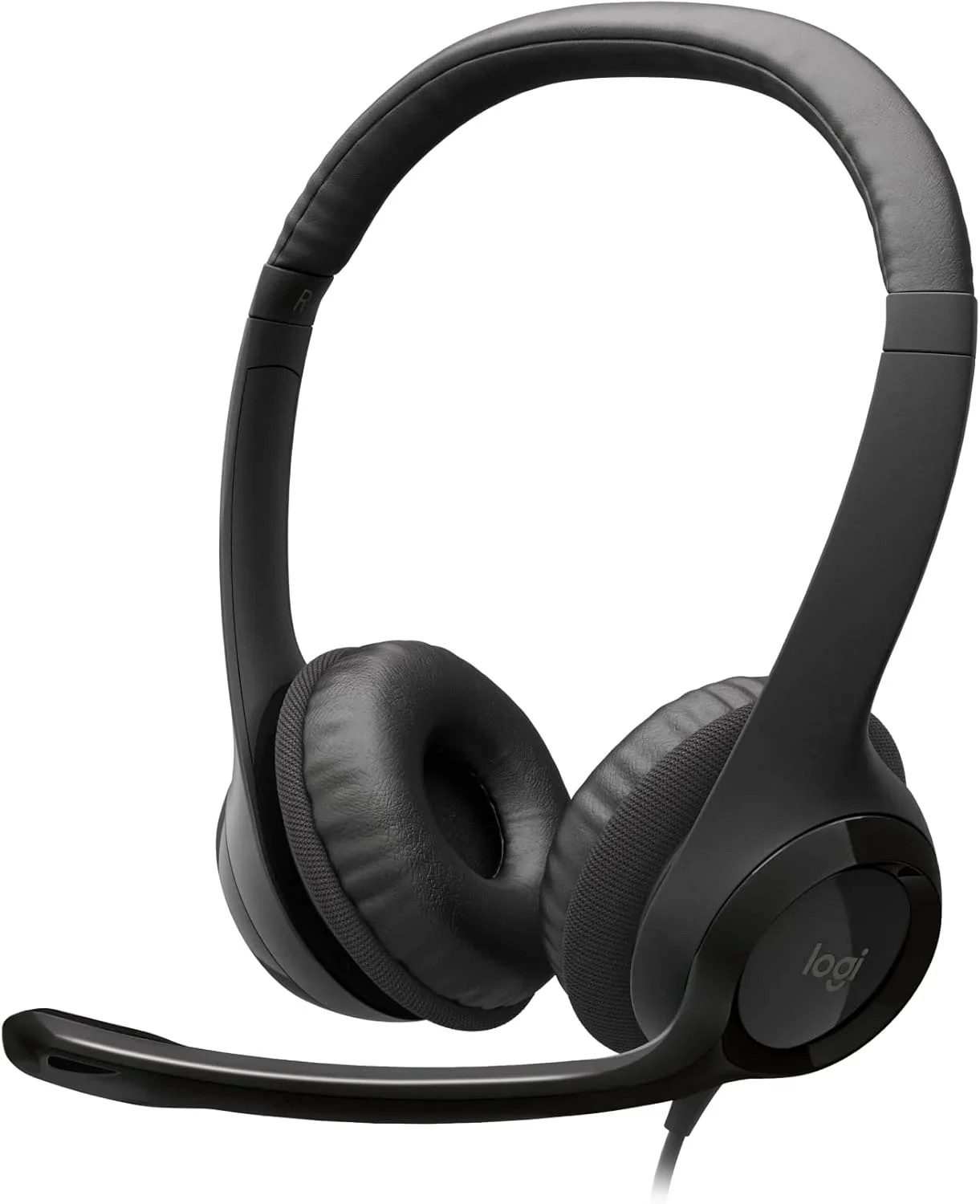 Logitech H390 Wired Headset for PC/Laptop, Stereo Headphones with Noise Cancelling Microphone, USB-A, In-Line Controls, Works with Chromebook