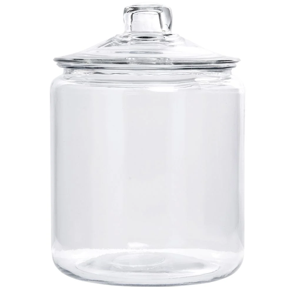 Round Glass Cookie Jar