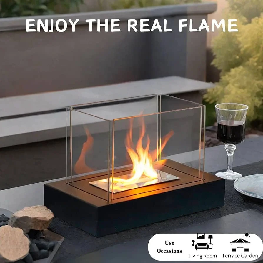 JHY DESIGN Rectangular Tabletop Fire Bowl Pot - Image 5