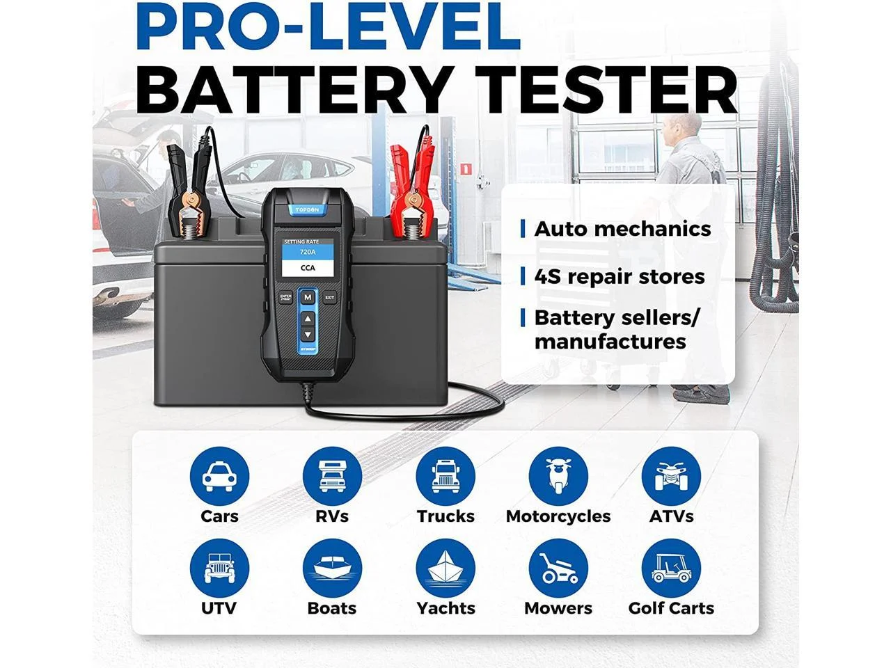 Car Battery Tester TOPDON BT300P 12V 24V - Image 6