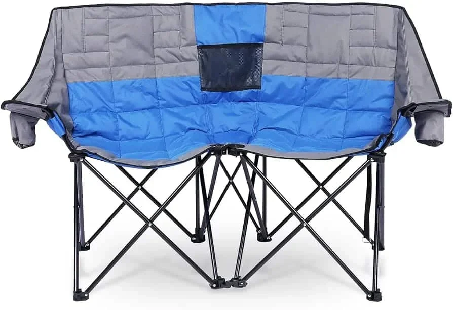 BHOLR Ourdoor Loveseat Folding Double Camping Chair