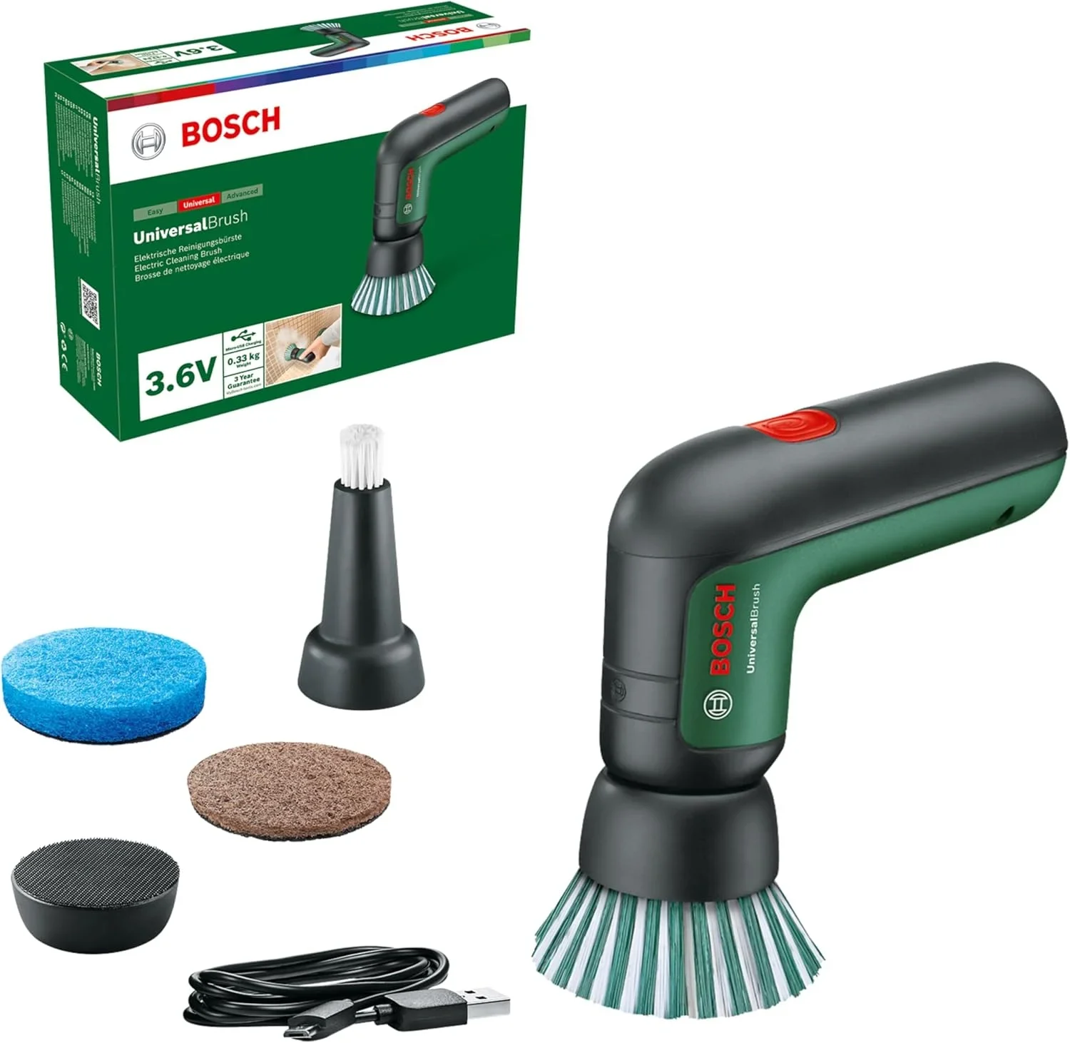 Bosch Home And Garden Electric Cleaning Brush Universalbrush 3.6 V Integrated Battery