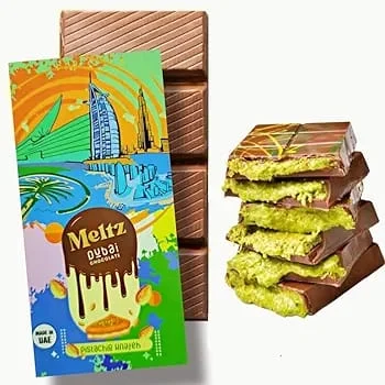 Dubai Chocolate Kunafa Pistachio Milk Chocolate Bar