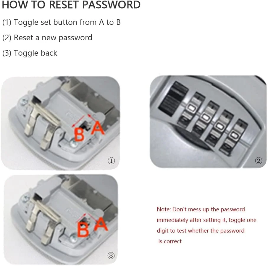 Key Storage Lock Box Wall Mounted with - Image 5