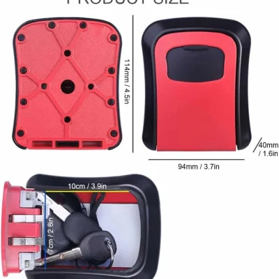 Key Storage Lock Box Wall Mounted with Dustproof Cover 4 Digit Combination Password Outdoor Key Safe Box Resettable Code Key Holder Hider7.jpg