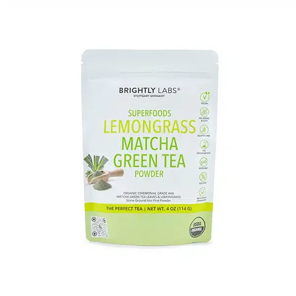 Brightly Labs Superfoods Lemongrass Matcha Green Tea Powder