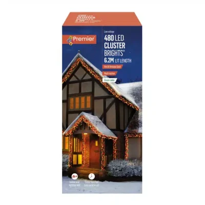 480 Vintage Gold and Red Multi Action