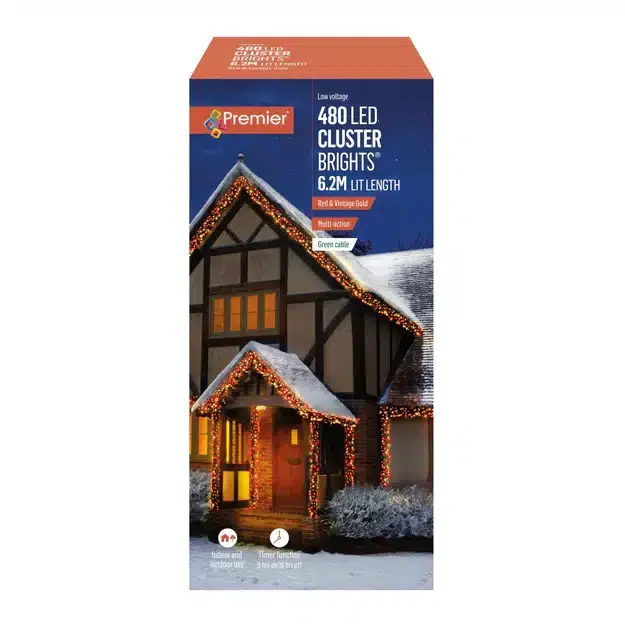 480 Vintage Gold and Red Multi Action