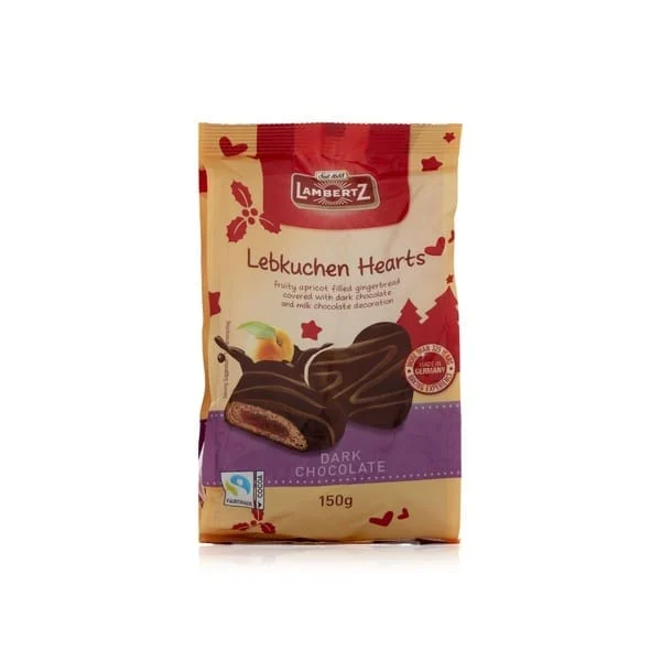 Lambertz Lebkuchen Dark Chocolate Fruit Hearts
