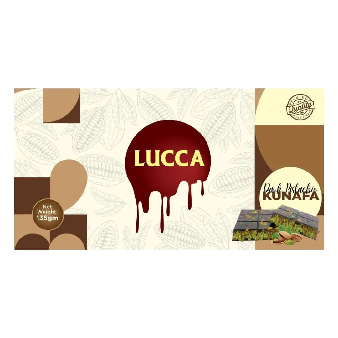 Lucca Dark Pistachio Kunafa Chocolate Bar