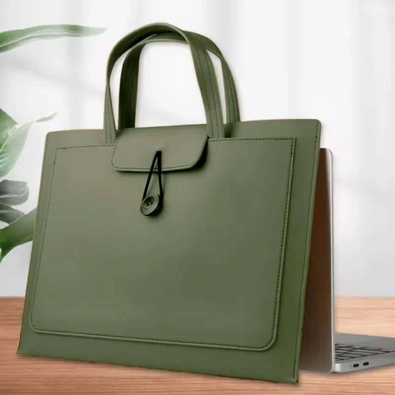 PU Leather Laptop Bag Notebook Case Carrying Briefcase for Macbook Air - Image 4