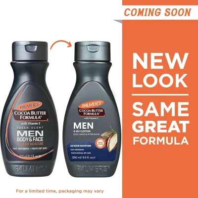Palmers Cocoa Butter Formula Mens 3 in 1 Lotion For Body Hands After Shave 48 Hrs Moisture Fast Absorbing Fights Rough Dry Skin NoDermatologist Approved ParabenSulphateDyesMineral Oil 250ML9.jpg