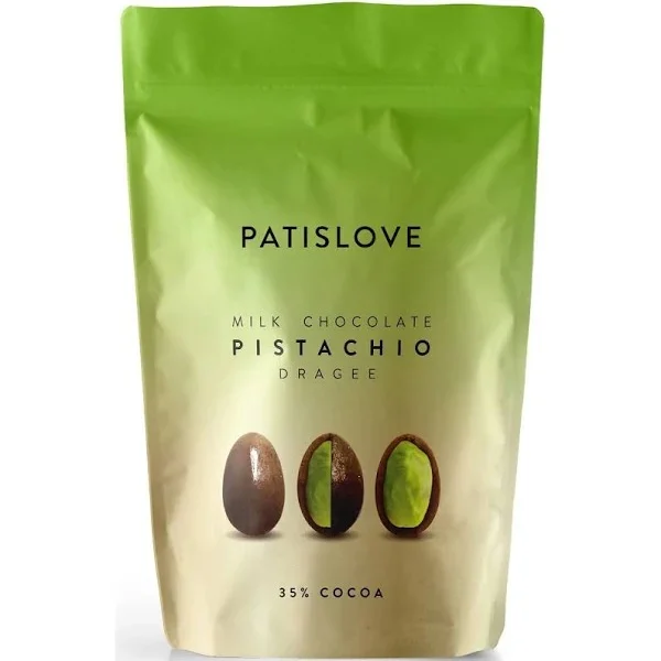 Patiswiss Milk Chocolate Pistachio Dragee Bites